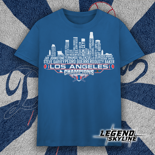 Los Angeles Dream Team Baseball Champions 1981, Los Angeles City Skyline Shirt