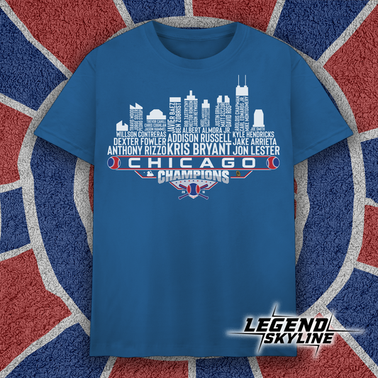 Chicago Dream Team Baseball Champions 2016, Chicago City Skyline Shirt
