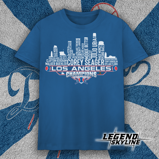 Los Angeles Dream Team Baseball Champions 2020, Los Angeles City Skyline Shirt