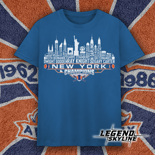 New York Dream Team Baseball Champions 1986, New York City Skyline Shirt
