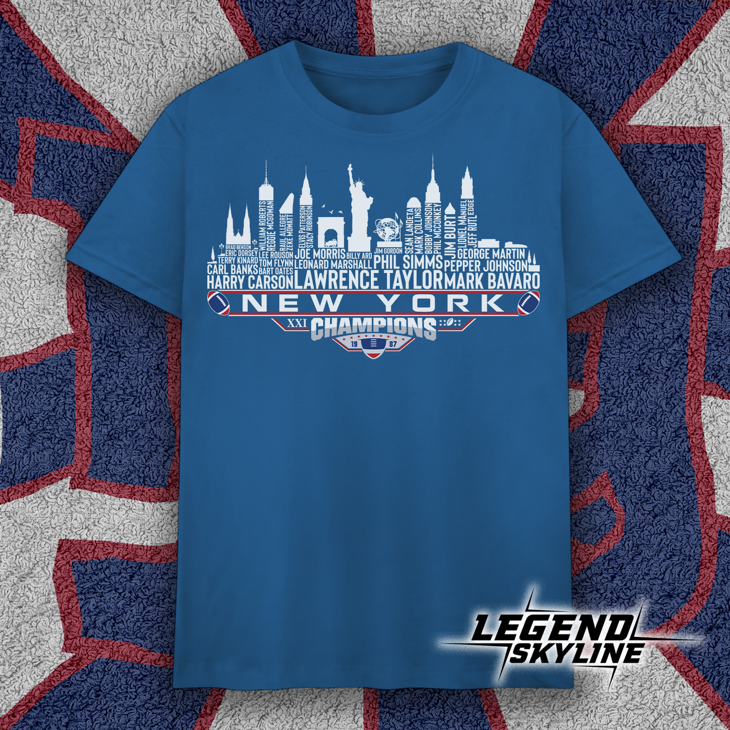 New York Dream Team Football XXI Champions 1987, New York City Skyline Shirt