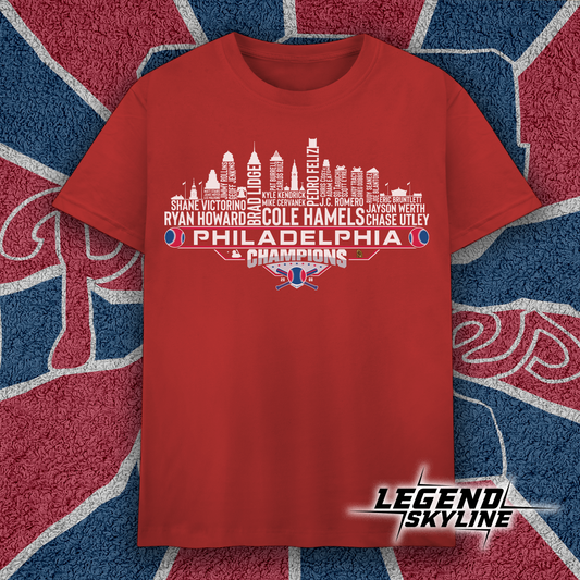 Philadelphia Dream Team Baseball  Champions 2008, Philadelphia City Skyline Shirt