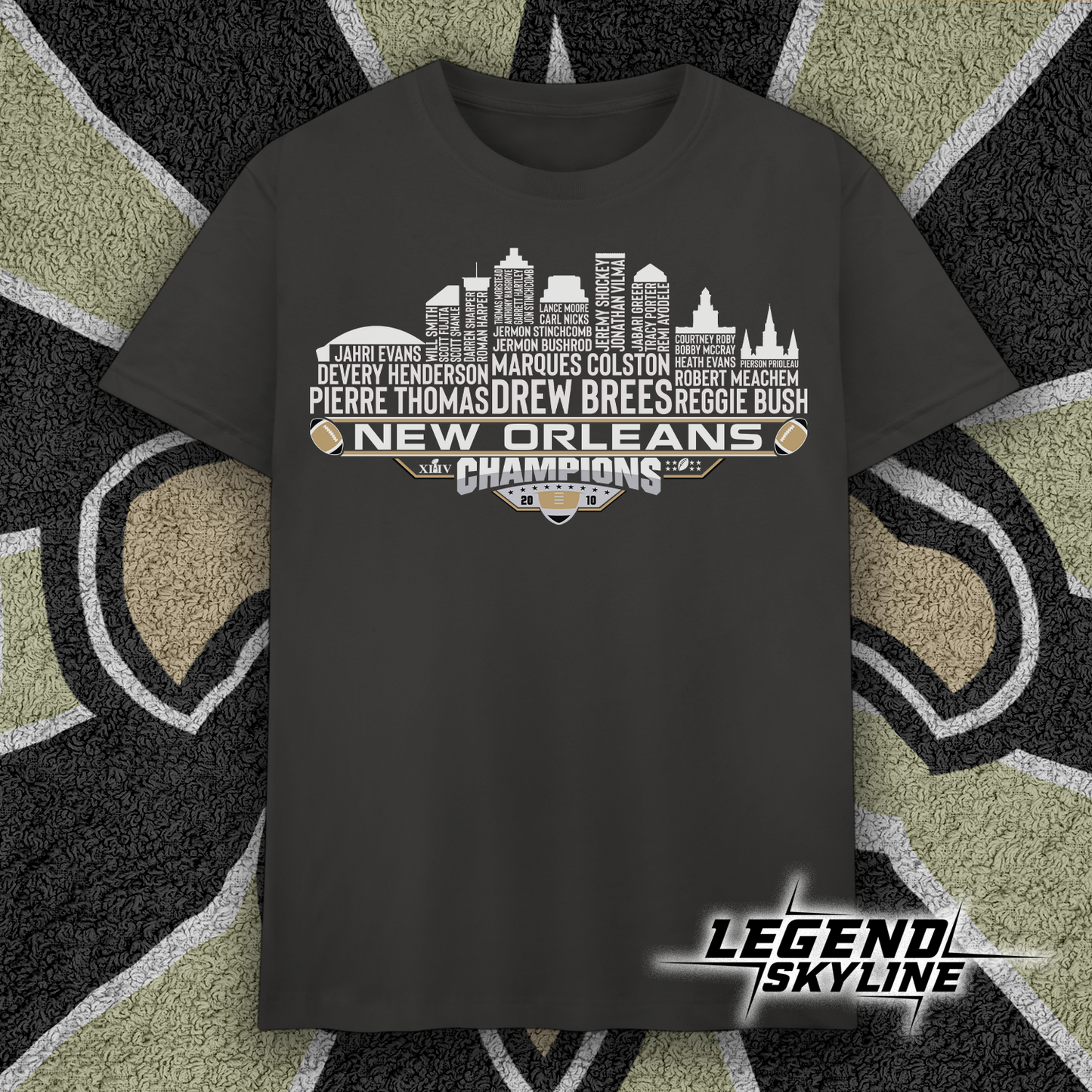 New Orleans Dream Team Football XLIV Champions 2010, New Orleans City Skyline Shirt