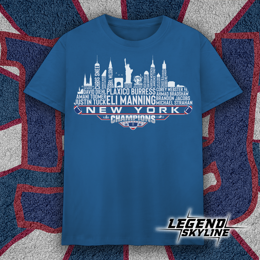 New York Dream Team Football XLII Champions 2008, New York City Skyline Shirt