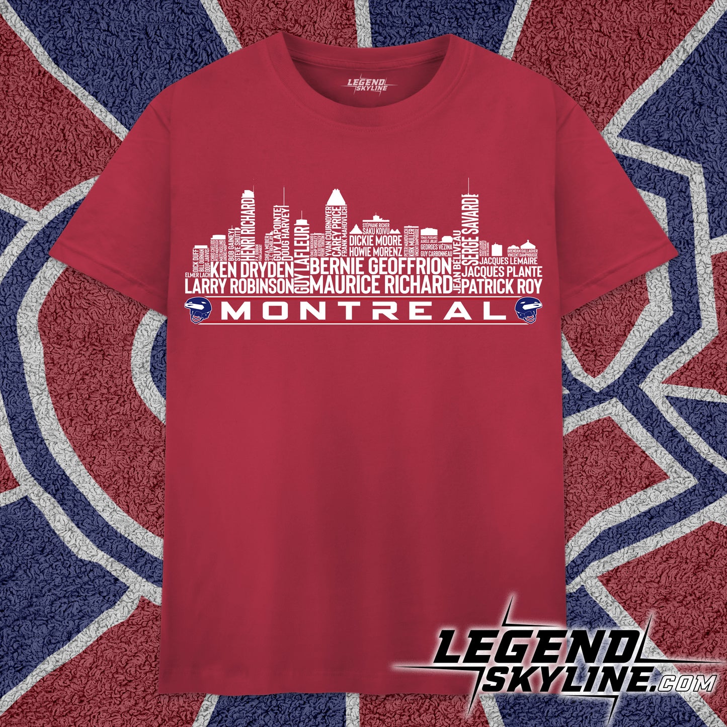 Montreal Hockey Greatest Of All Time Team Legends Montreal City Skyline Shirt