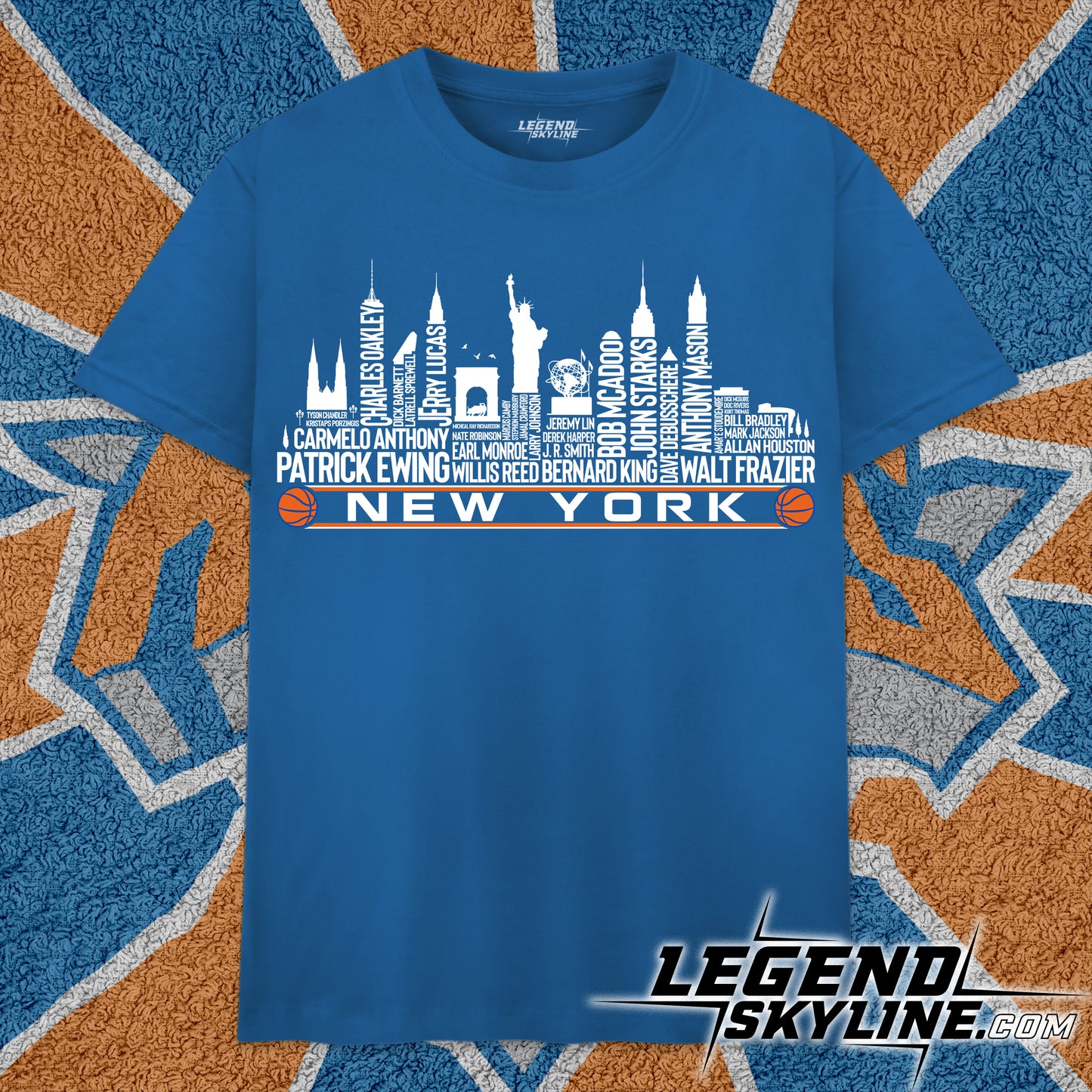 New York Basketball Greatest Of All Time Team Legend New York City Skyline Shirt