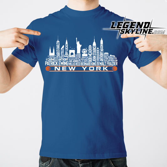 New York Basketball Greatest Of All Time Team Legend New York City Skyline Shirt