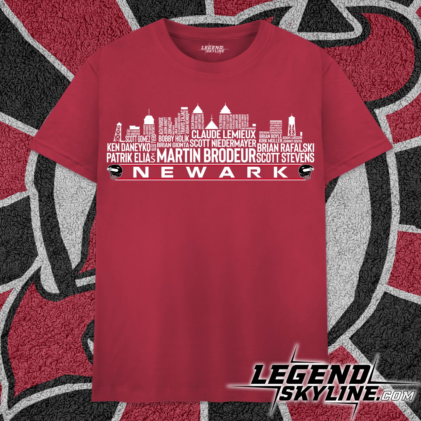 New Jersey Hockey Greatest Of All Time Team Legend Newark City Skyline Shirt