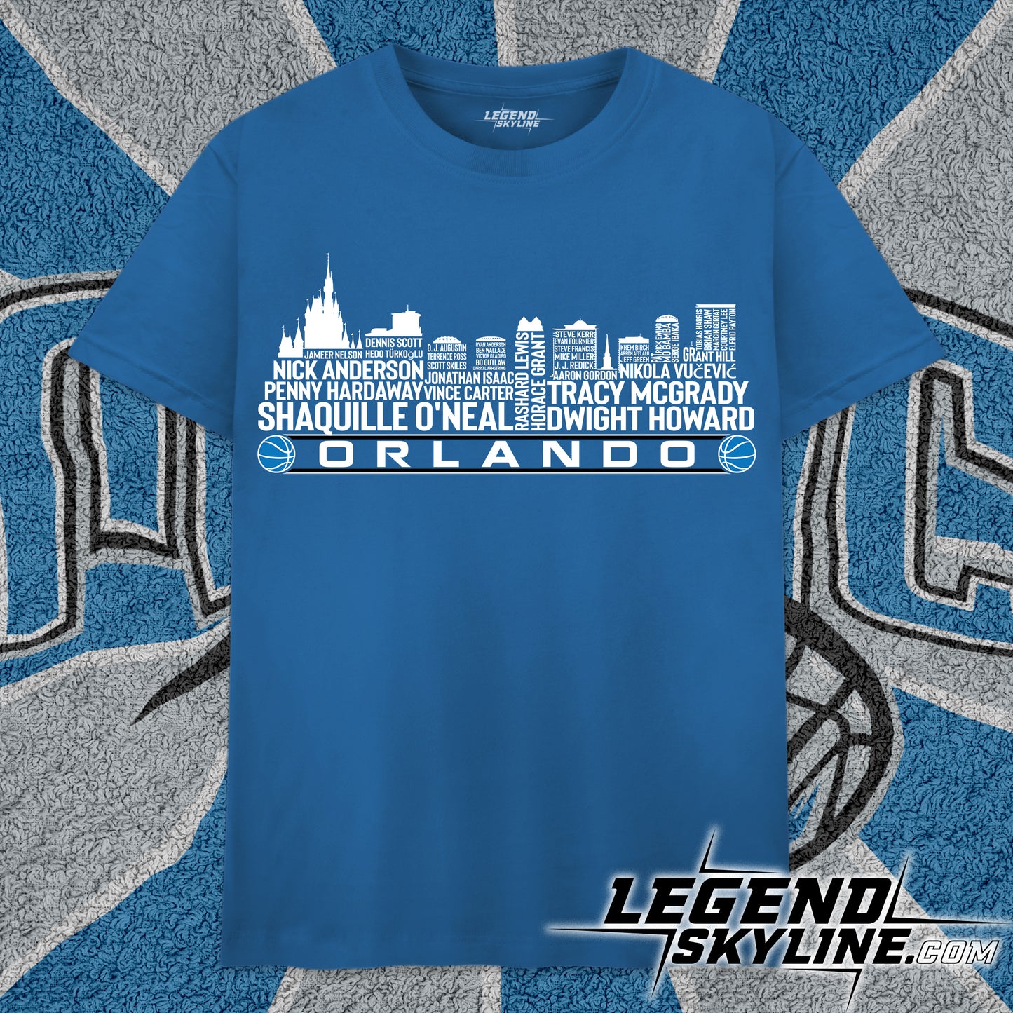 Orlando Basketball Greatest Of All Time Team Legend Orlando City Skyline Shirt