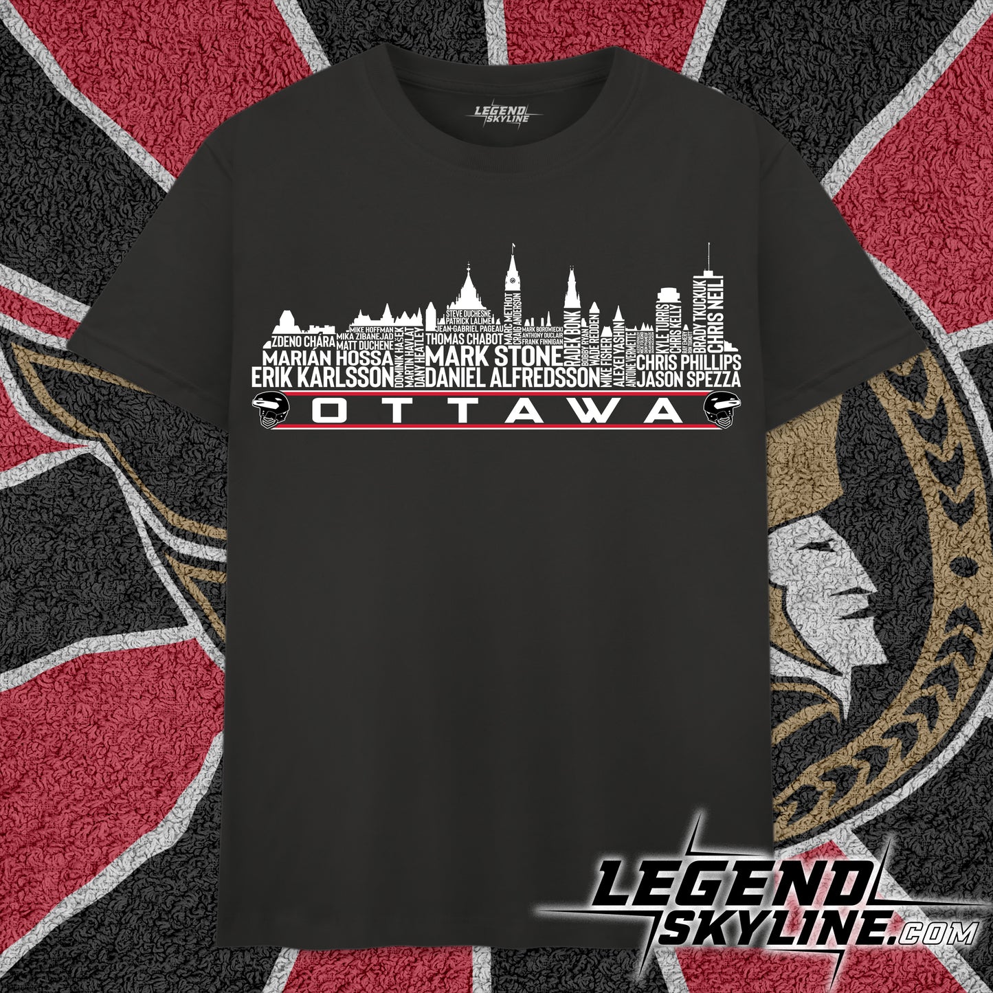 Ottawa Hockey Greatest Of All Time Team Legend Ottawa City Skyline Shirt