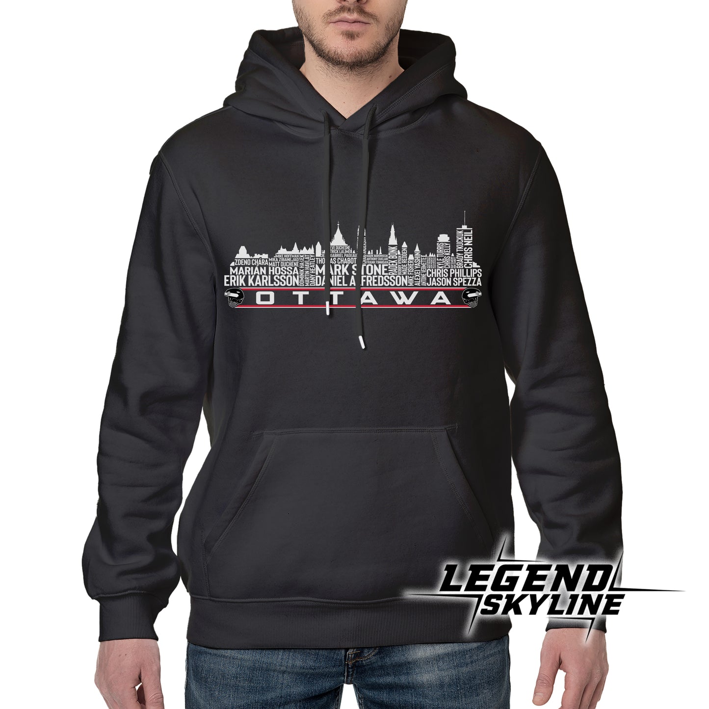 Ottawa Hockey Greatest Of All Time Team Legend Ottawa City Skyline Shirt