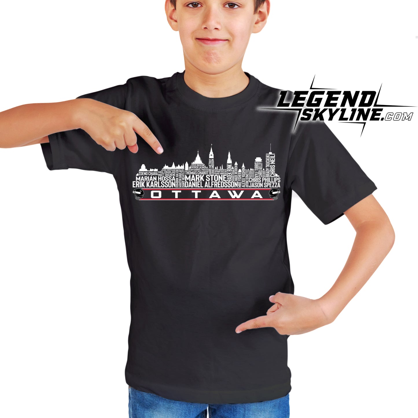 Ottawa Hockey Greatest Of All Time Team Legend Ottawa City Skyline Shirt