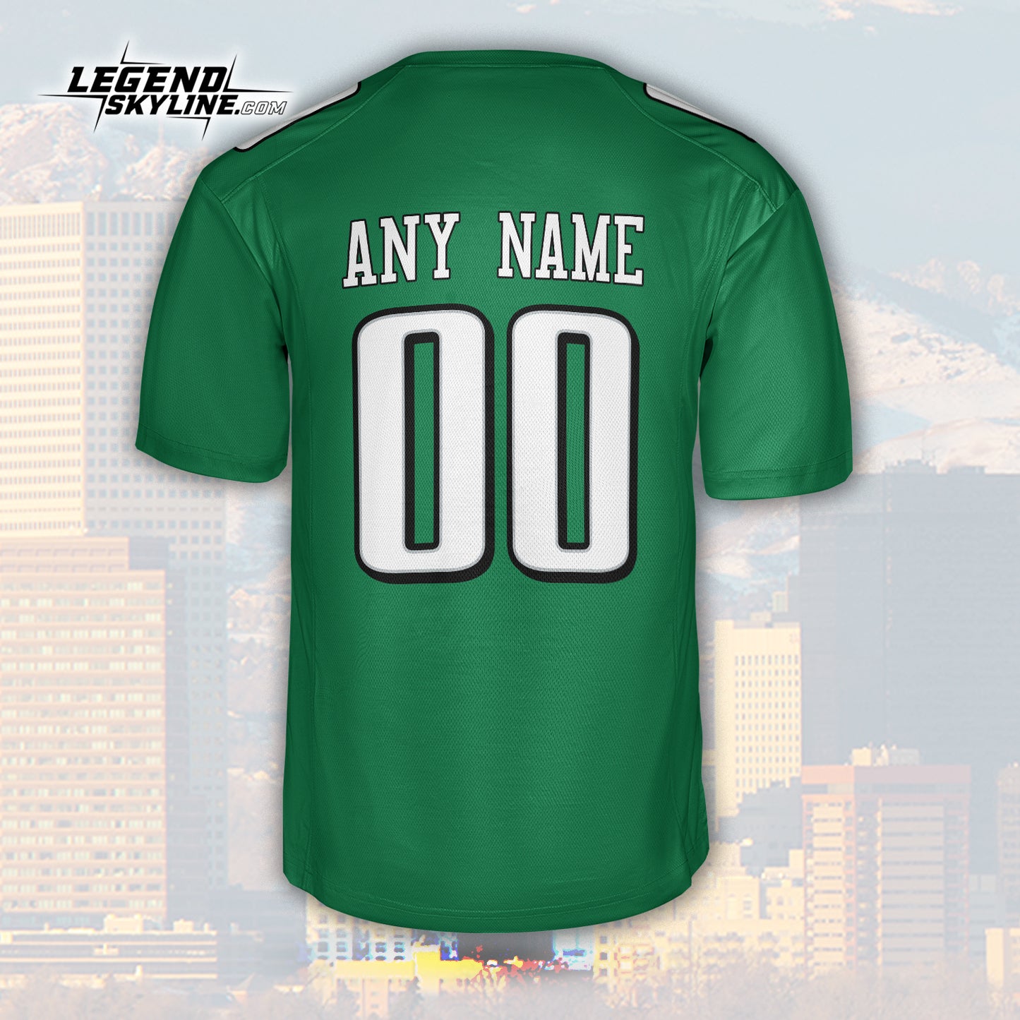 Philadelphia Custom Football Jersey Greatest Of All Time Team Legends, Philadelphia City Skyline Shirt, Personalized Embroidery Name Number