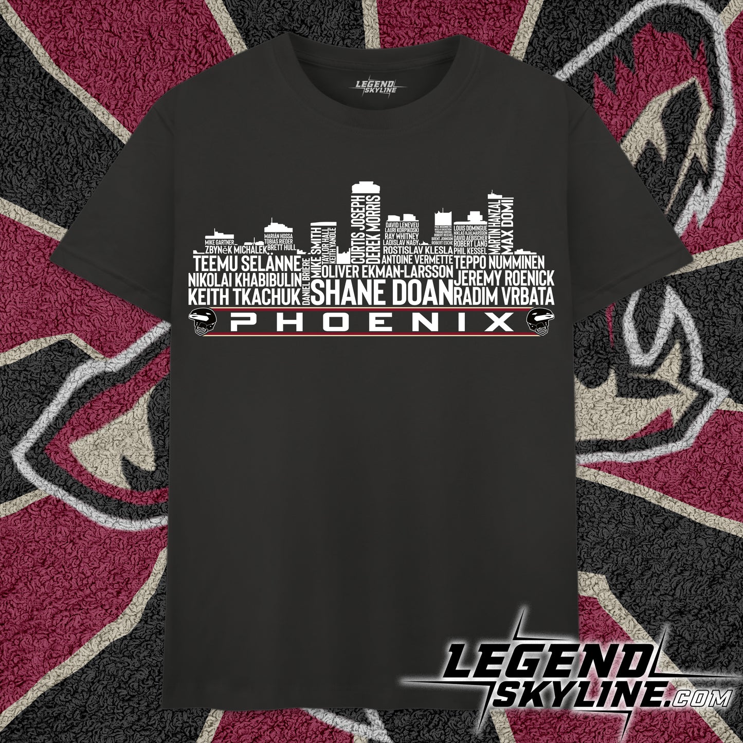 Arizona Hockey Greatest Of All Time Team Legend Phoenix City Skyline Shirt