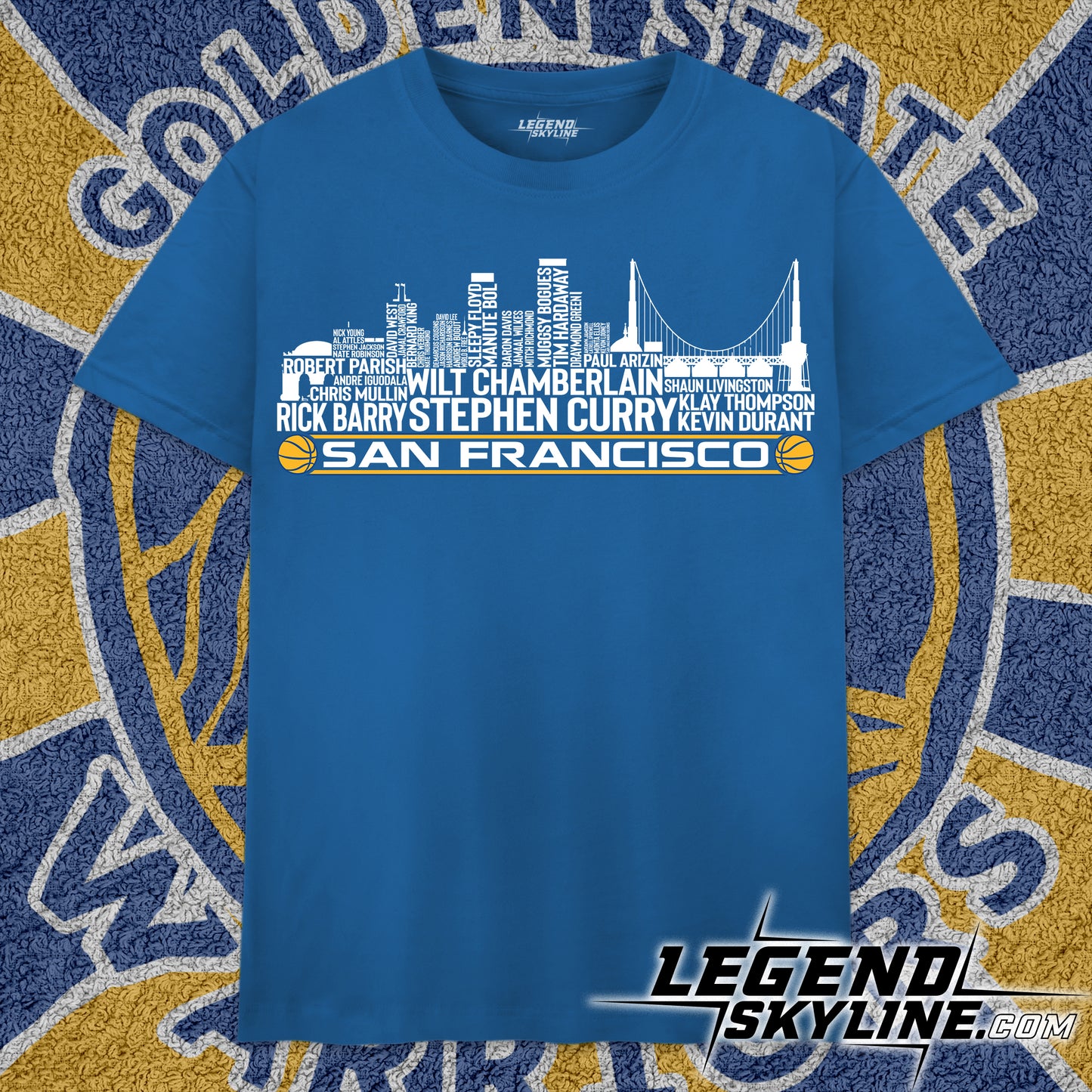 Golden State Basketball Greatest Of All Time Team Legend San Francisco City Skyline Shirt