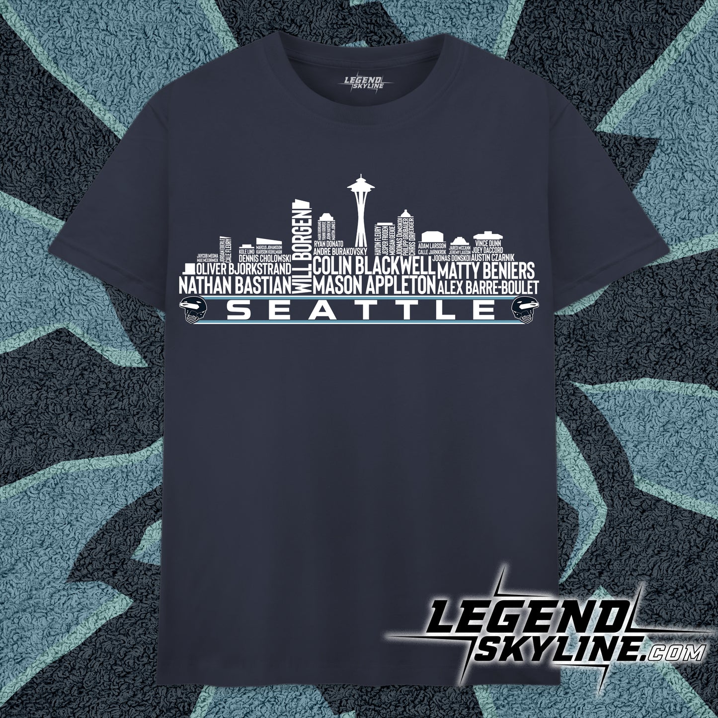 Seattle Hockey Greatest Of All Time Team Legends Seattle City Skyline Shirt