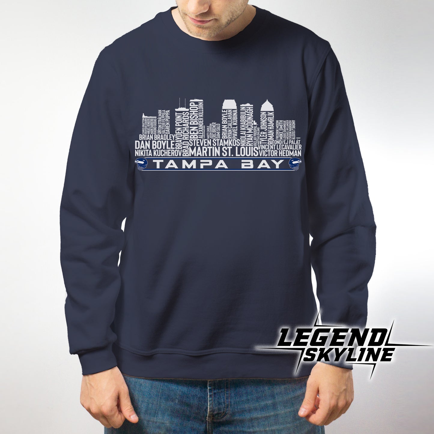 Tampa Bay Hockey Greatest Of All Time Team Legends Tampa Bay Skyline Shirt