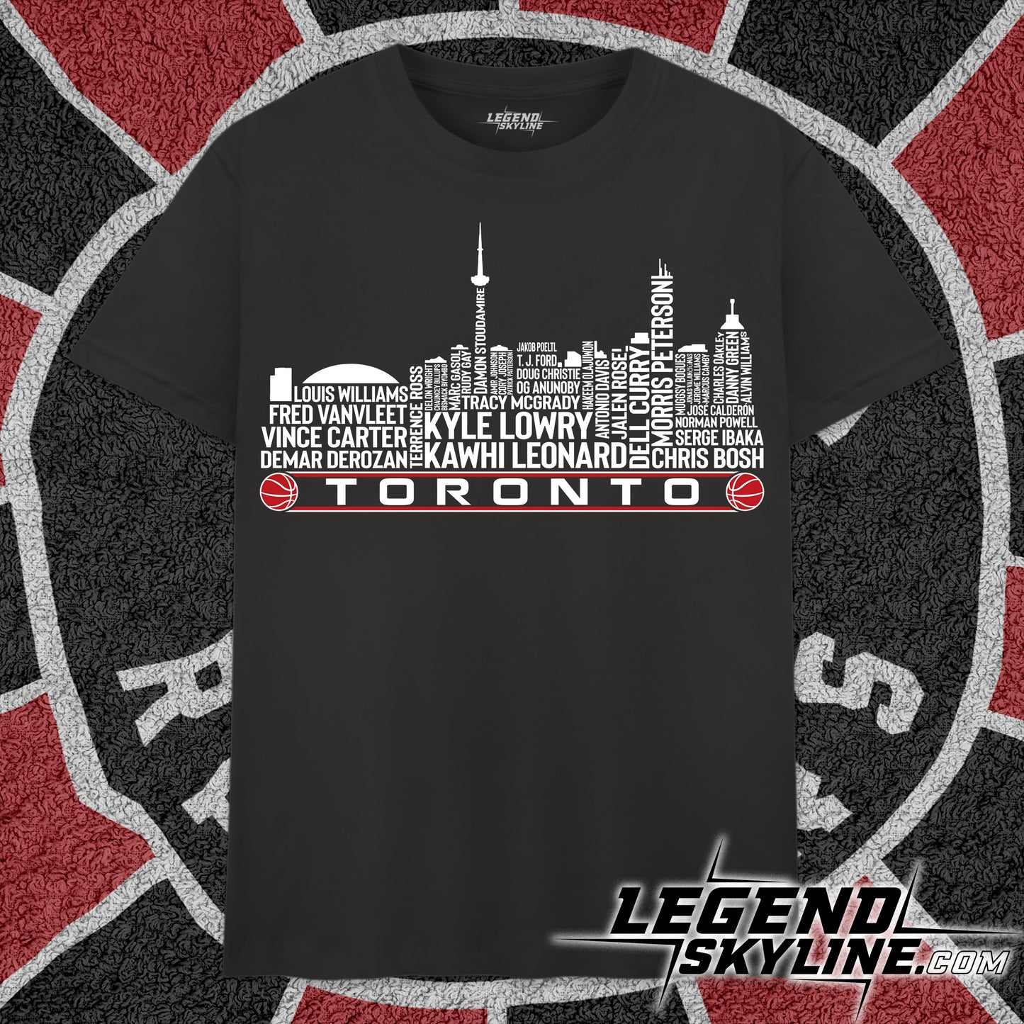 Toronto Basketball Greatest Of All Time Team Legend Toronto City Skyline Shirt