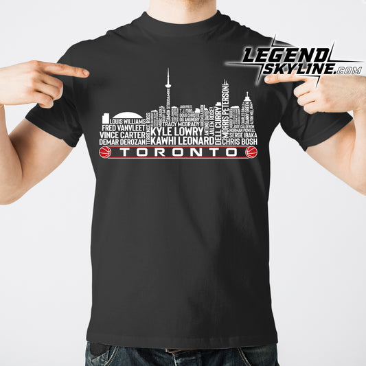 Toronto Basketball Greatest Of All Time Team Legend Toronto City Skyline Shirt