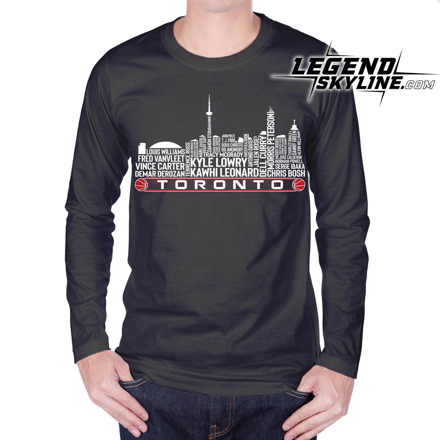 Toronto Basketball Greatest Of All Time Team Legend Toronto City Skyline Shirt