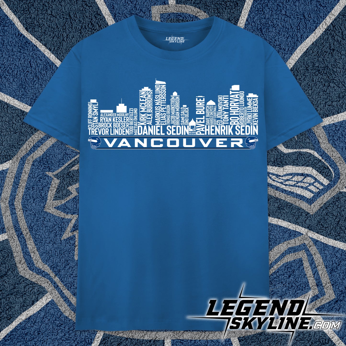 Vancouver Hockey Greatest Of All Time Team Legends Vancouver City Skyline Shirt