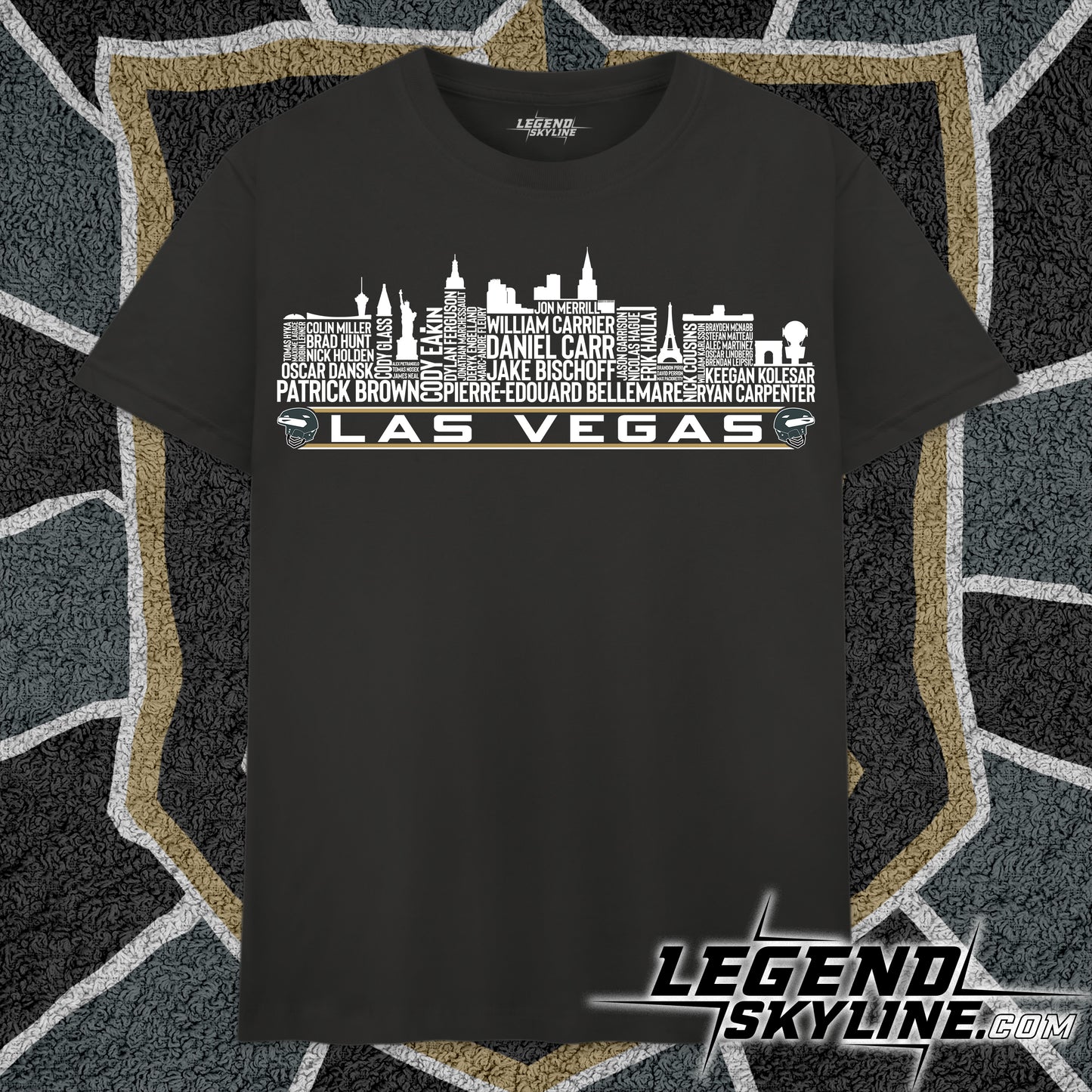 Las Vegas Hockey Greatest Of All Time Team Legends Las Vegas City Skyline Shirt
