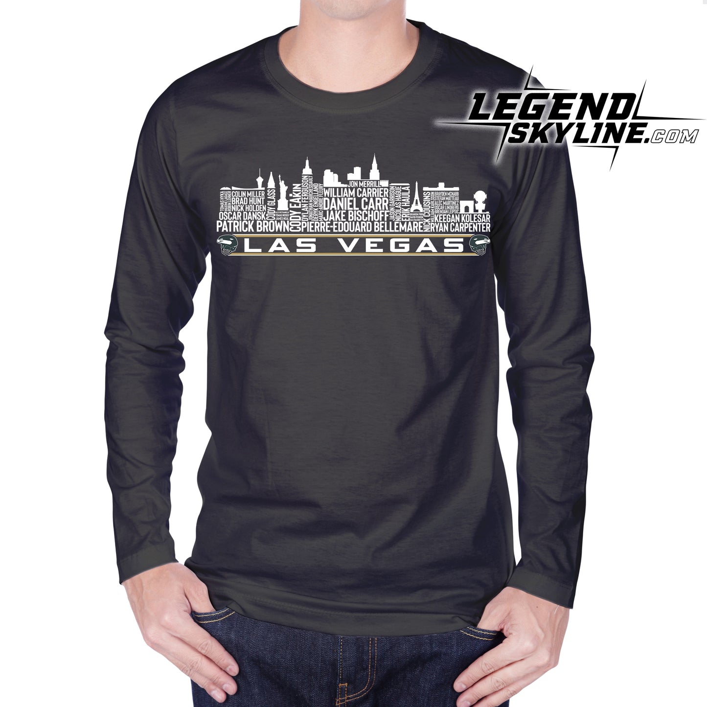 Las Vegas Hockey Greatest Of All Time Team Legends Las Vegas City Skyline Shirt