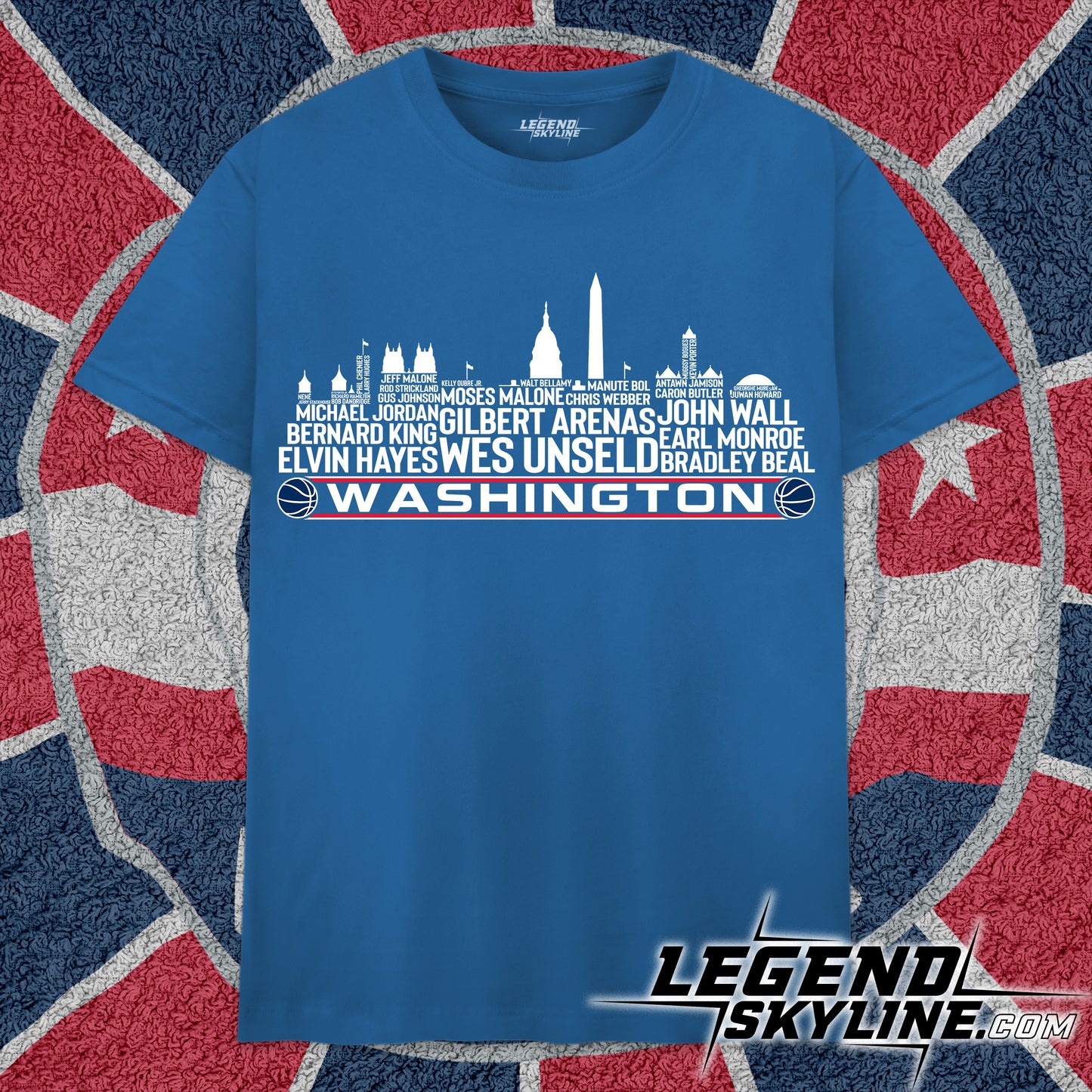Washington D.C Basketball Greatest Of All Time Team Legend Washington D.C Skyline Shirt