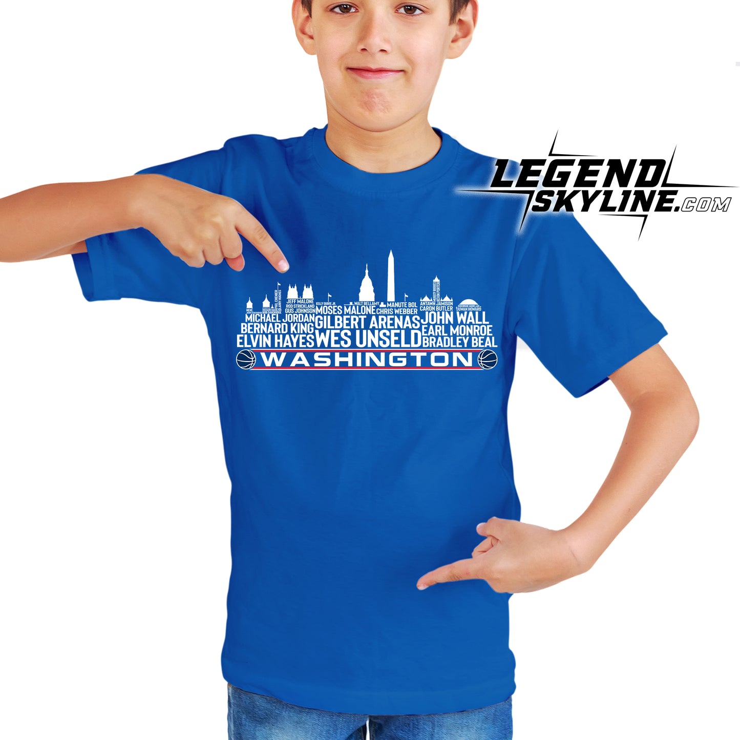 Washington D.C Basketball Greatest Of All Time Team Legend Washington D.C Skyline Shirt