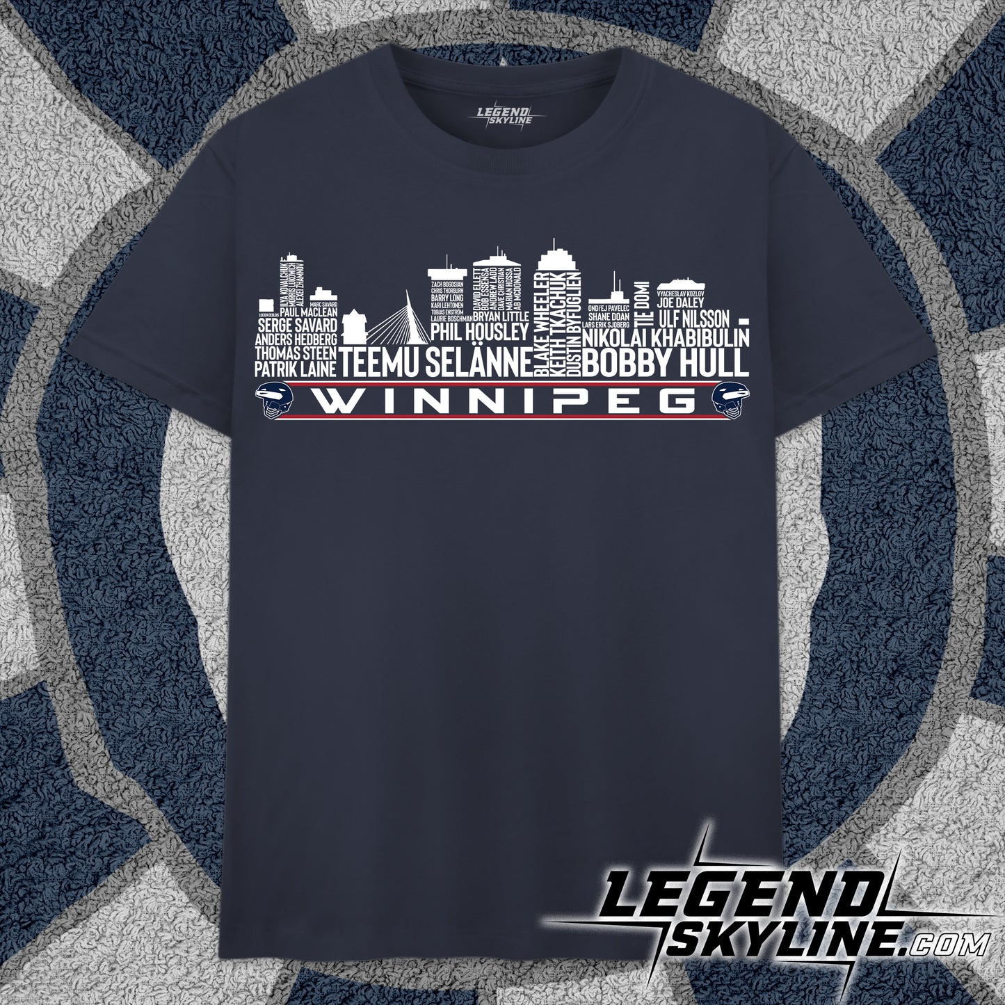 Winnipeg Hockey Greatest Of All Time Team Legend Winnipeg City Skyline Shirt