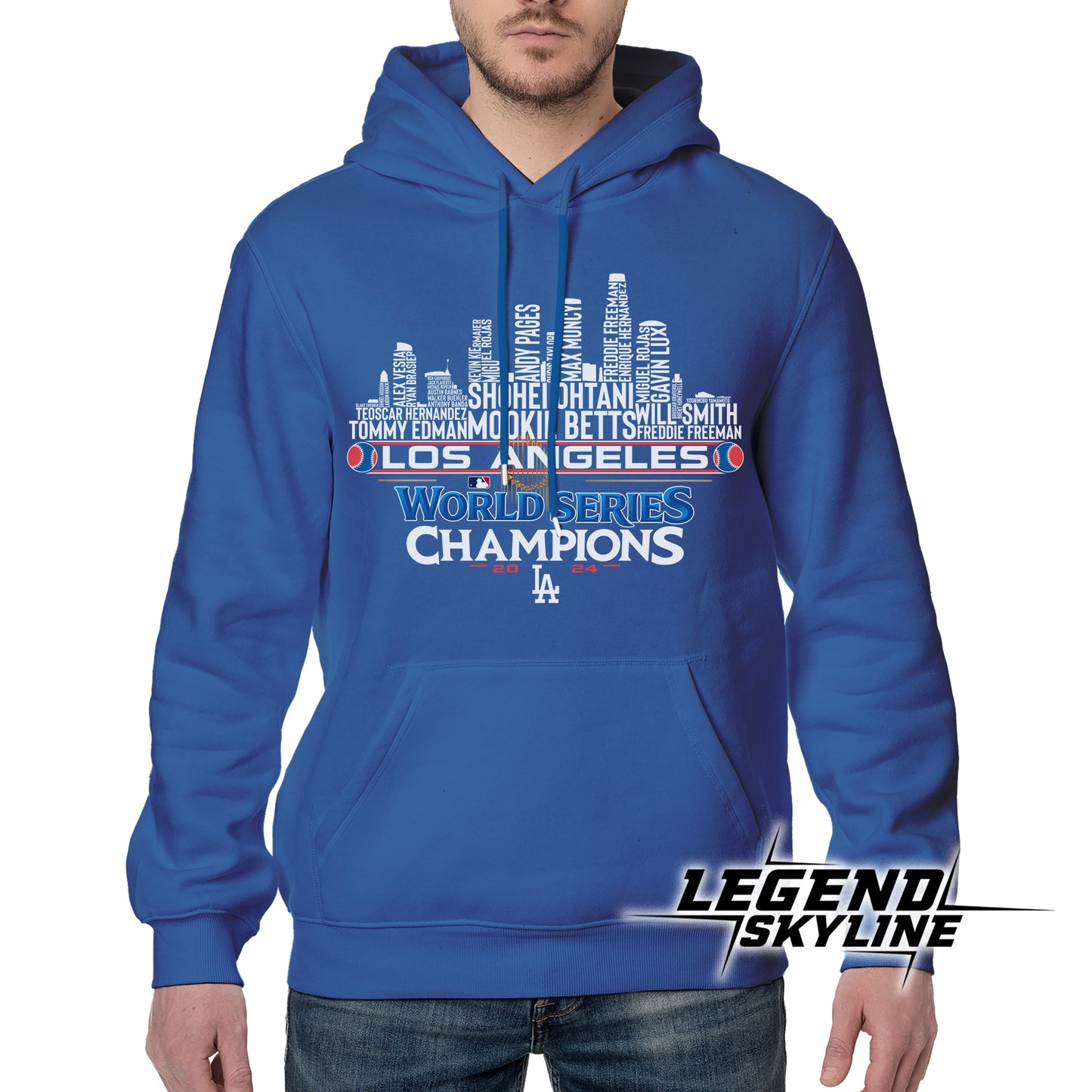 Los Angeles Baseball Champions Team 2024 Los Angeles City Skyline Shirts