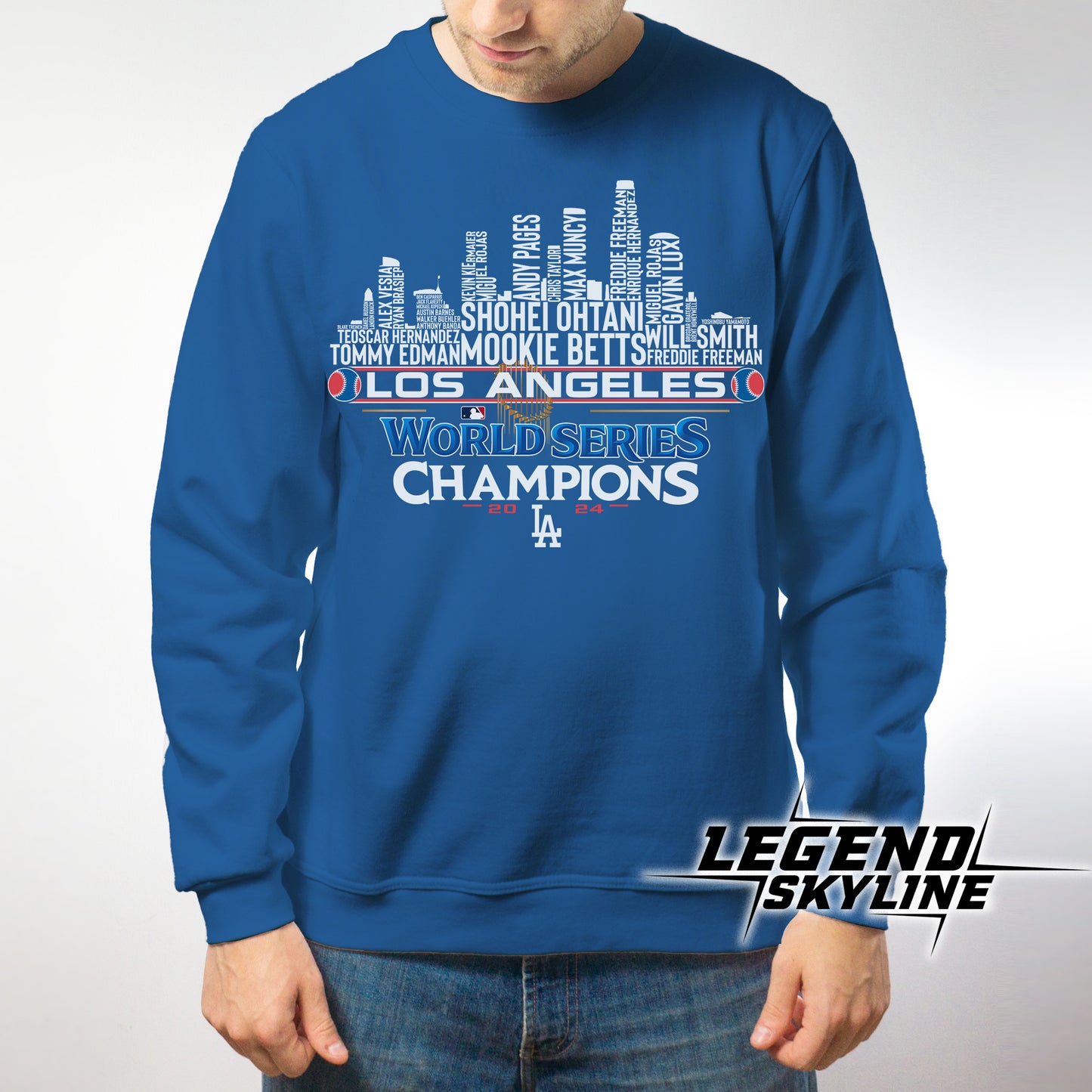 Los Angeles Baseball Champions Team 2024 Los Angeles City Skyline Shirts