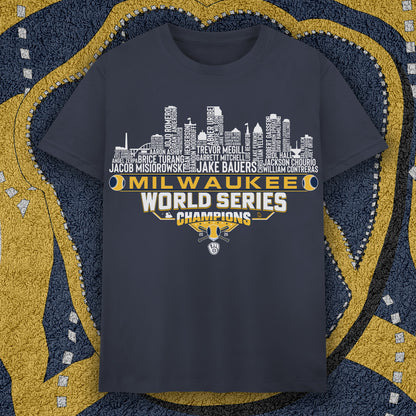 Milwaukee Baseball World 2026 Champions City Skyline Shirts