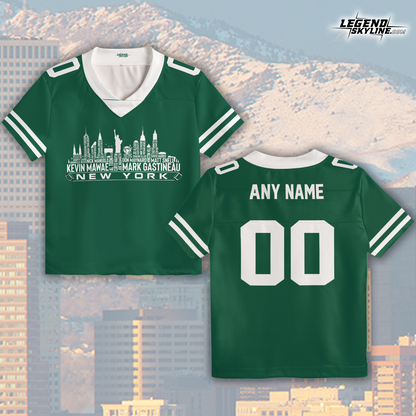 New York Jersey Custom Football Greatest Of All Time Team Legends New York City Skyline Jersey Shirt Personalized Embroidery Name Number