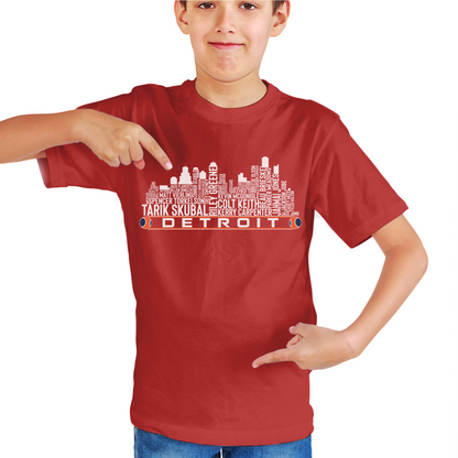 Detroit Baseball Team Current Roster Detroit City Skyline Shirts