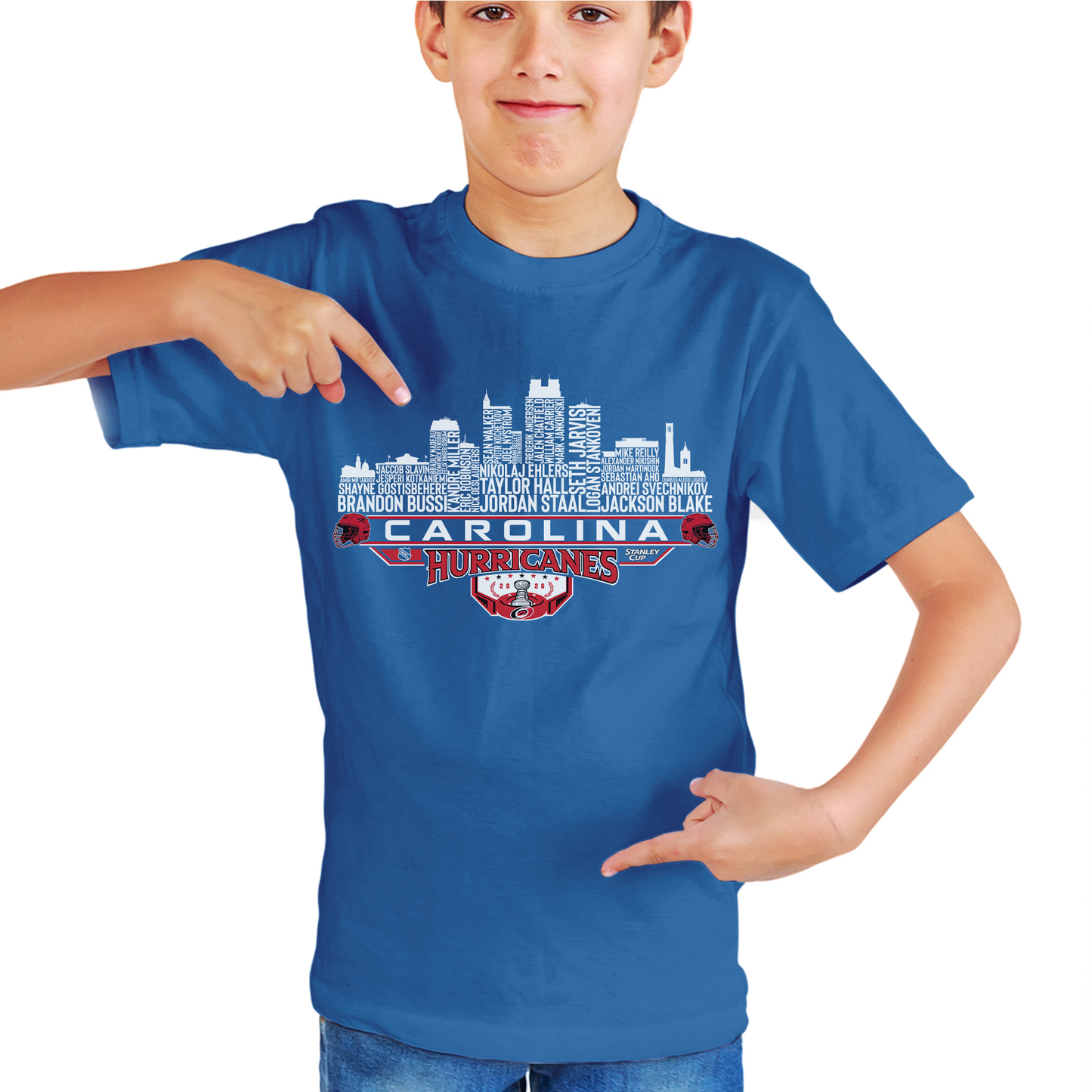 Carolina Hockey Stanley 2026 Team Champions Raleigh City Skyline Shirts
