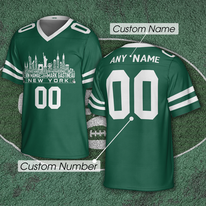 New York Jersey Custom Football Greatest Of All Time Team Legends New York City Skyline Jersey Shirt Personalized Embroidery Name Number