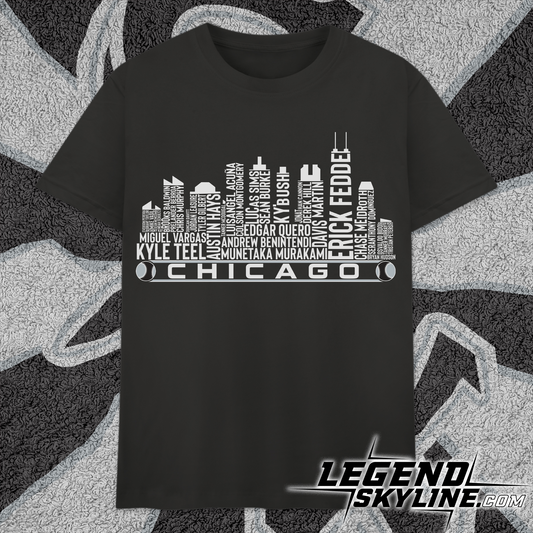 Chicago Baseball Team Current Roster Chicago City Skyline Shirts