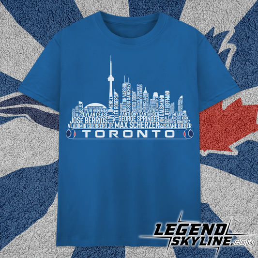 Toronto Baseball Team Current Roster Toronto City Skyline Shirts
