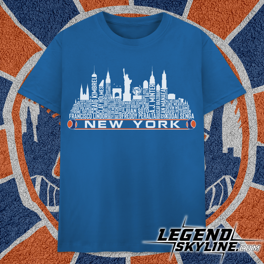 New York Baseball Team Current Roster New York City Skyline Shirts