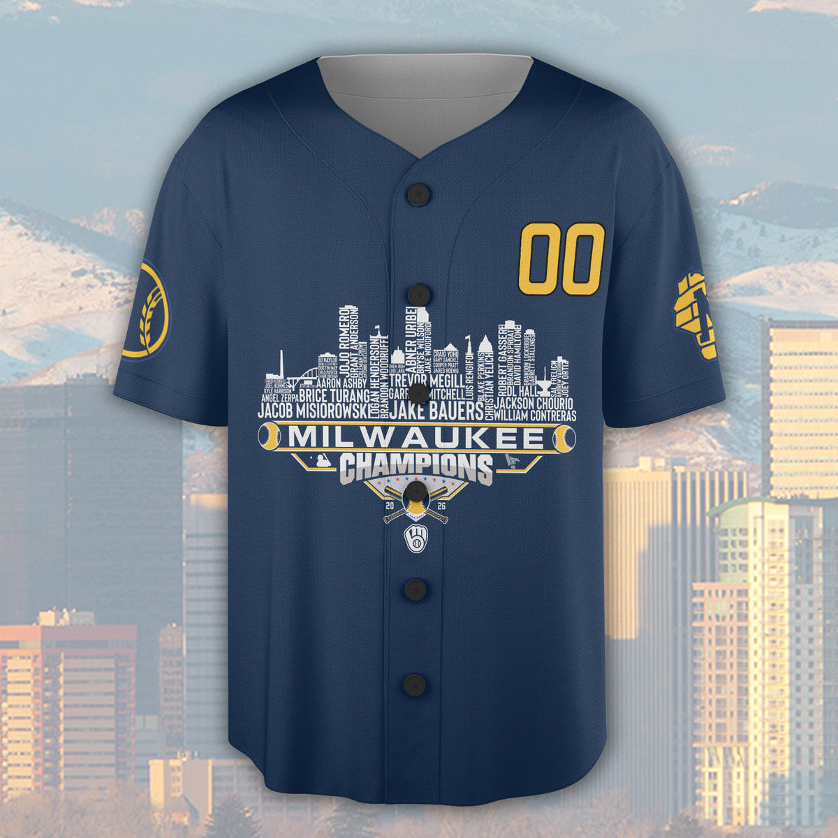 Milwaukee Baseball Jersey National 2026 Champions League City Skyline