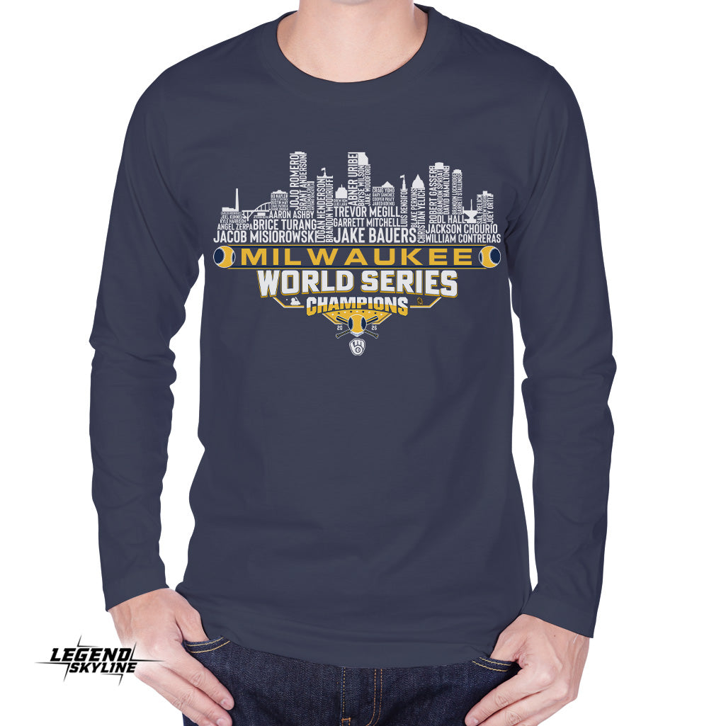 Milwaukee Baseball World 2026 Champions City Skyline Shirts