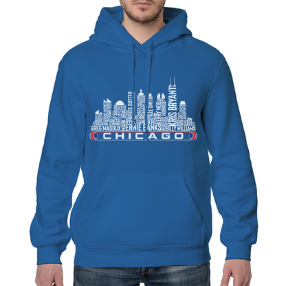 Chicago Baseball Greatest Of All Time Team Legend Chicago City Skyline Shirts