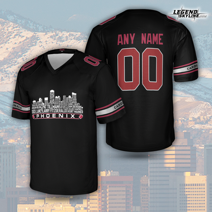 Arizona Custom Football Jersey Greatest Of All Time Team Legends Arizona City Skyline Shirt Personalized Embroidery Name Number