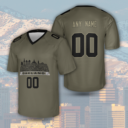 Las Vegas Jersey Custom Football Greatest Of All Time Team Legends Las Vegas City Skyline Jersey Shirt Personalized Embroidery Name Number