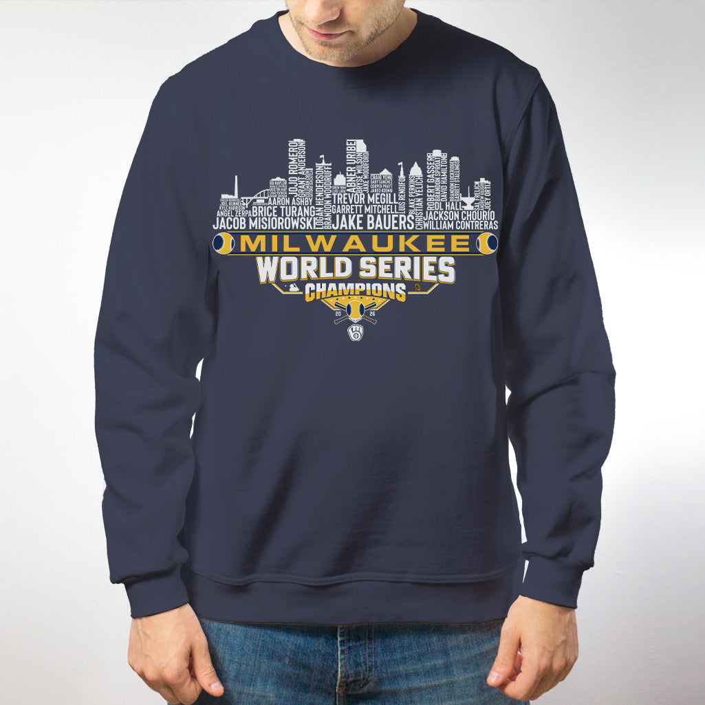 Milwaukee Baseball World 2026 Champions City Skyline Shirts