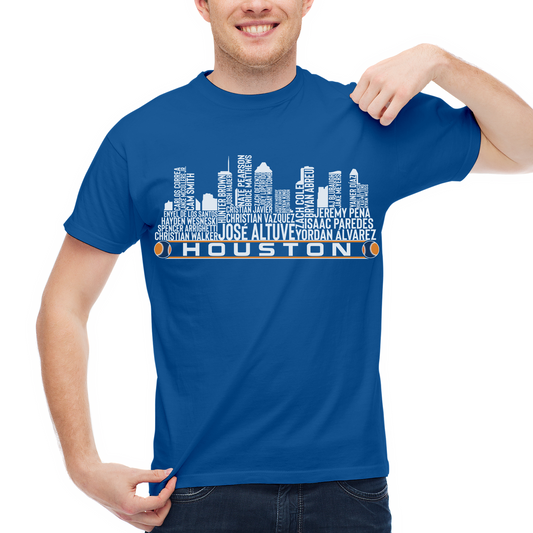 Houston Baseball Team Current Roster Houston City Skyline Shirts
