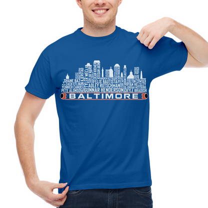 Baltimore Baseball Team Current Roster Baltimore City Skyline Shirts