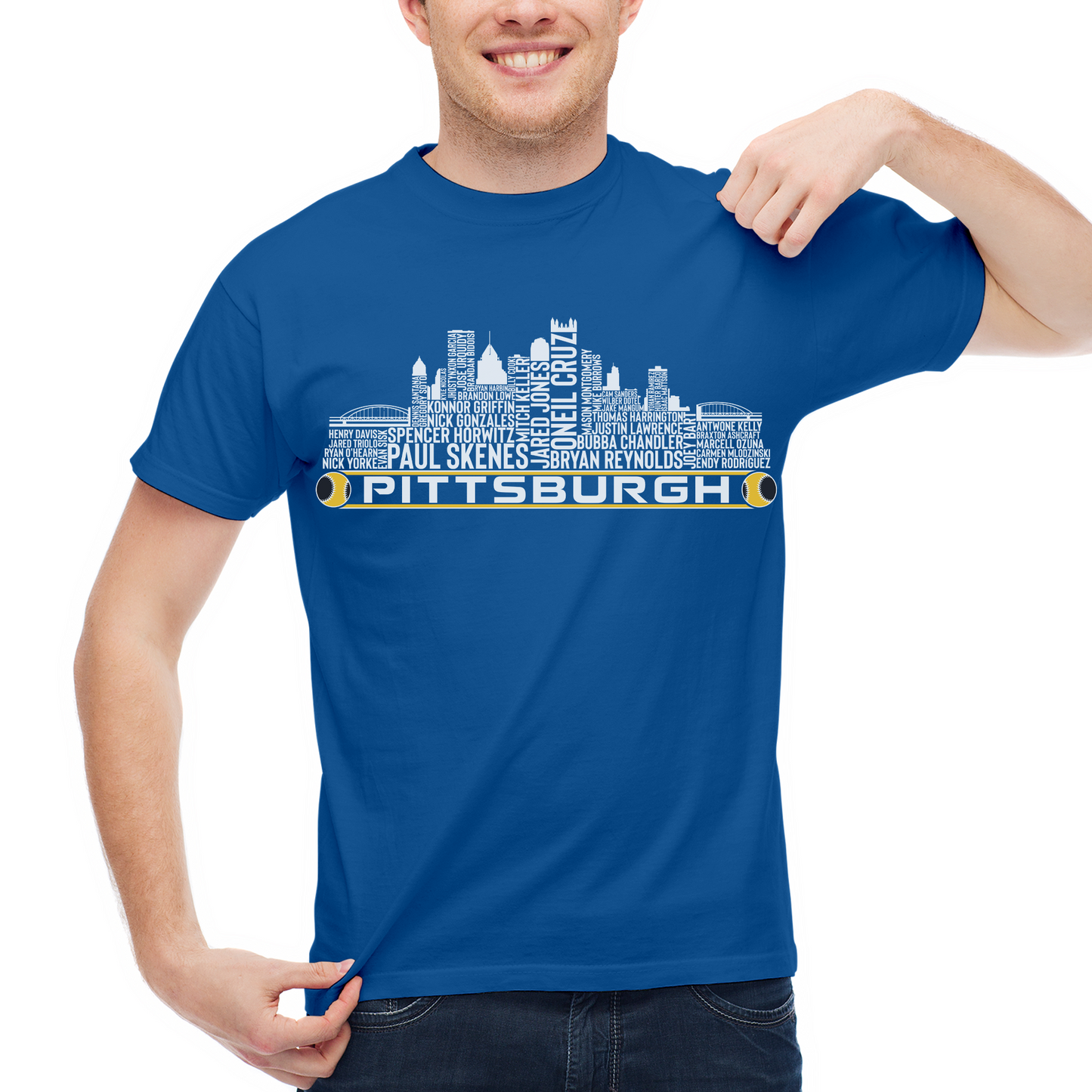Pittsburgh Baseball Team Current Roster Pittsburgh City Skyline Shirts