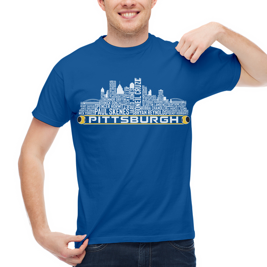Pittsburgh Baseball Team Current Roster Pittsburgh City Skyline Shirts